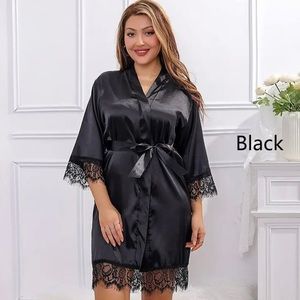 Women Ice Silk Pajamas Robes Sleepwear Nightgowns Nightdress